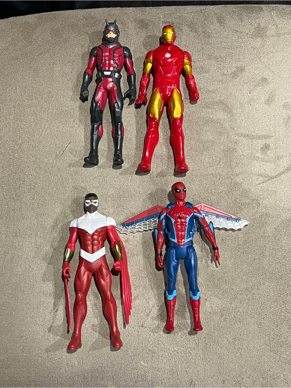 Marvel Avengers 6” Figures Lot - Ant-Man, Iron Man, Falcon, Spider-Man